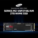 Samsung 980 PRO PCIe Gen 4.0 NVMe SSD 2TB Up to 7,000 MB/s