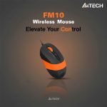 A4 Tech FM10 USB Orange Optic 1600 DPI Mouse