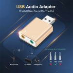 External USB Sound Card 7.1 Microphone-in-Audio-out USB Slipter Sound Card