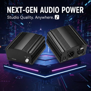 48V Phantom Power Supply With 10 Ft Xlr Cable And Adapter For Any Condenser Microphone (Bm-800)phantom power supply