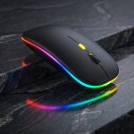 Dual Rechargeable Bluetooth and 2.4G Wireless Mouse 2 in 1 Mouse
