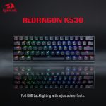 REDRAGON Draconic Pro K530 RGB Support Bluetooth 5.0 wireless 2.4G USB 3 mode Mechanical Gaming Keyboard 61 Keys