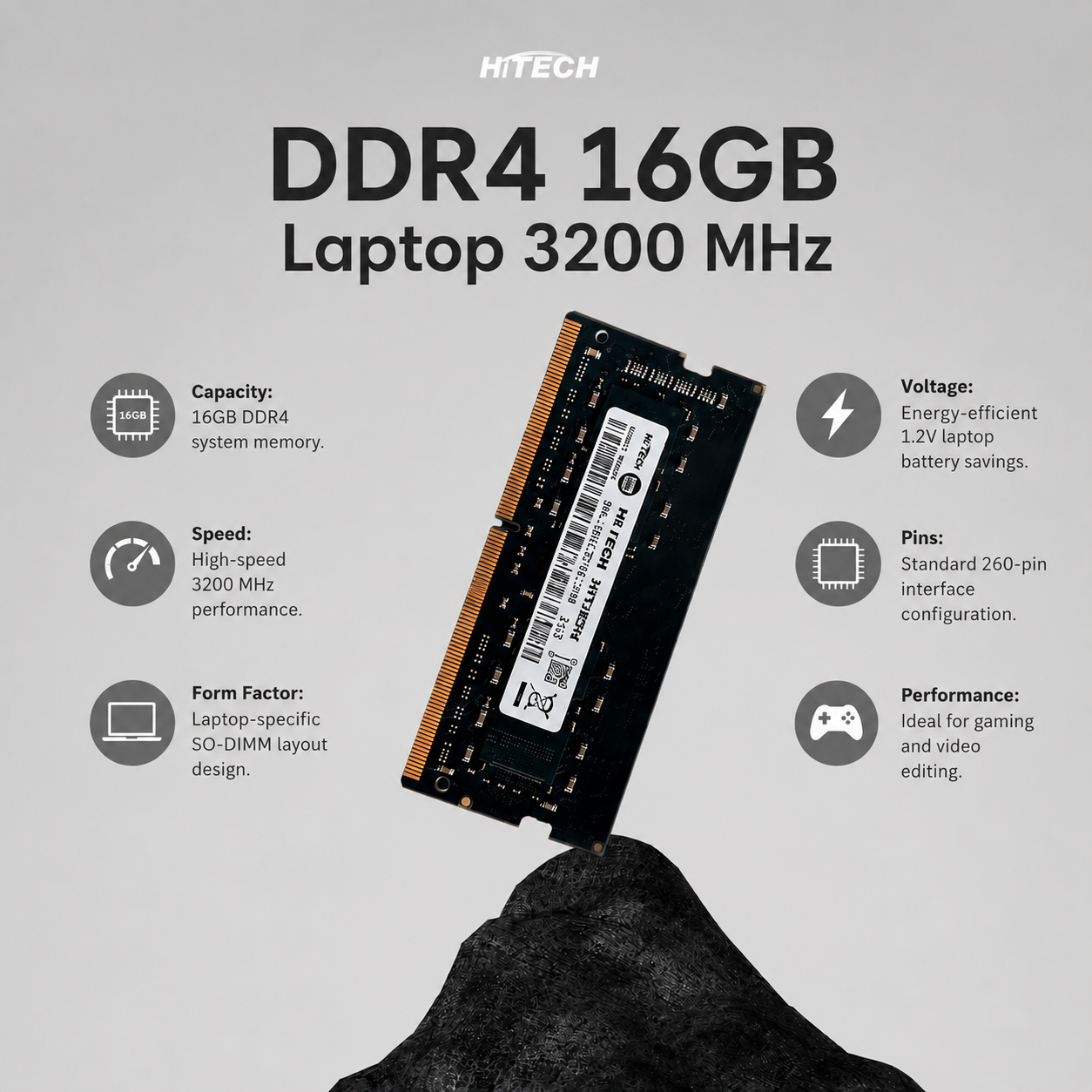 DDR4 16GB Laptop 3200 MHz HITECH (1) HiTech 16GB DDR4 Laptop RAM