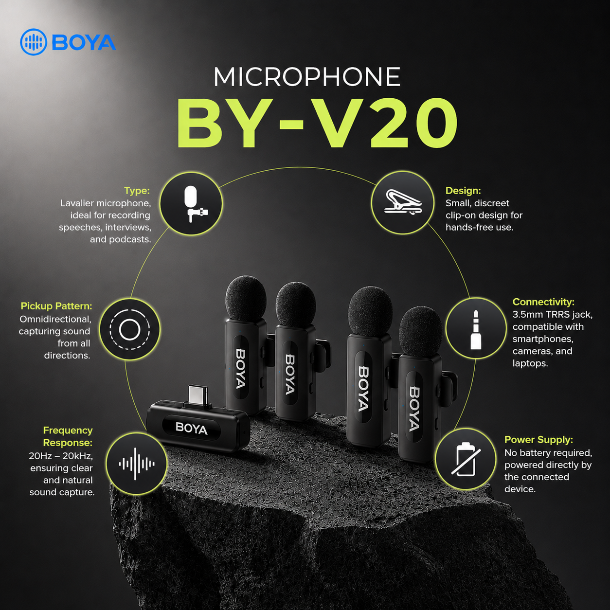 MICROPHONE BY-V20 BOYA2