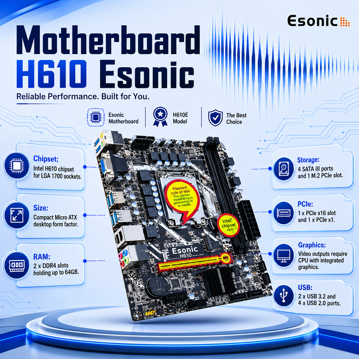 Motherboard H610 Esonic (1)